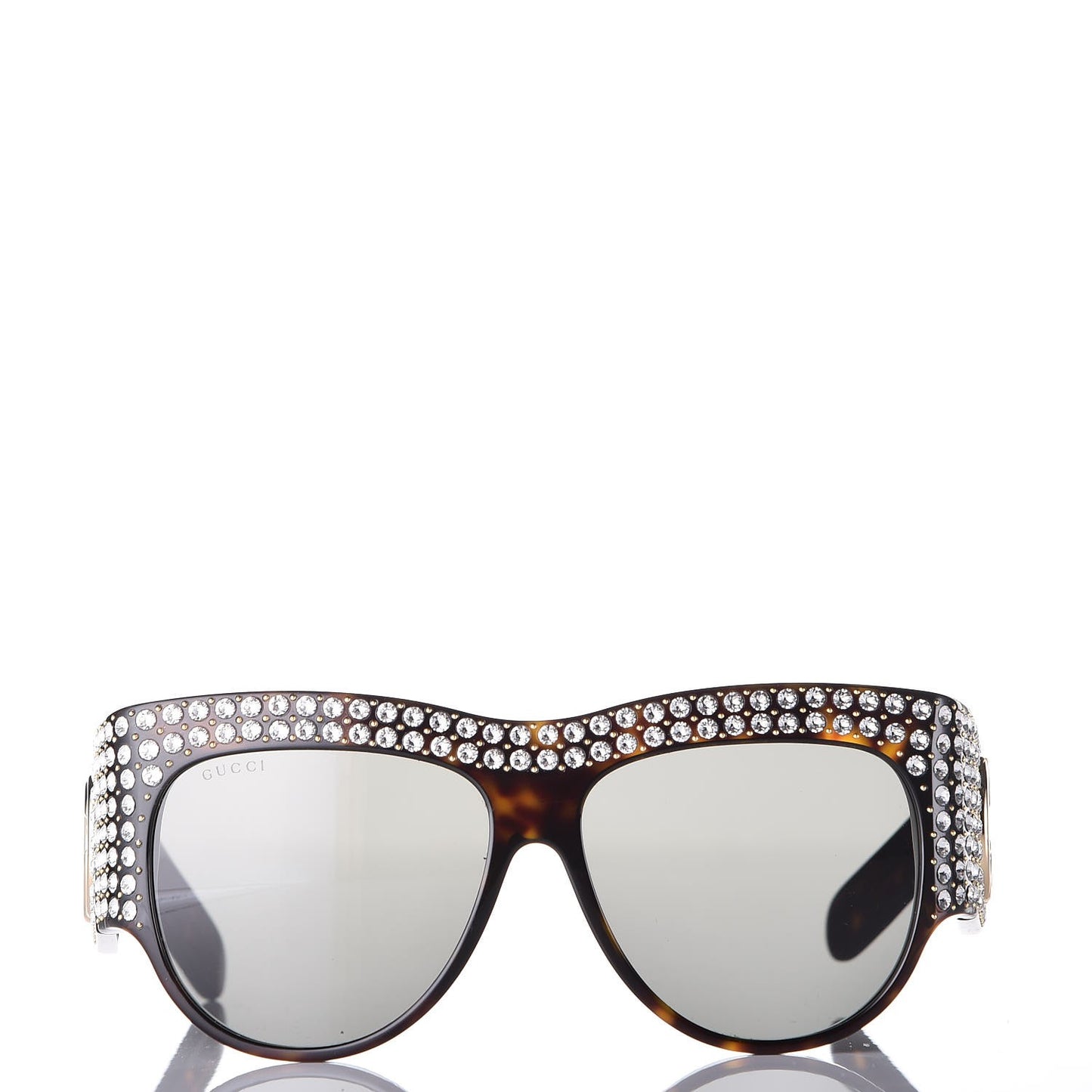 Acetate Crystal Oversize Hollywood Forever Sunglasses GG0144S Tortoiseshell