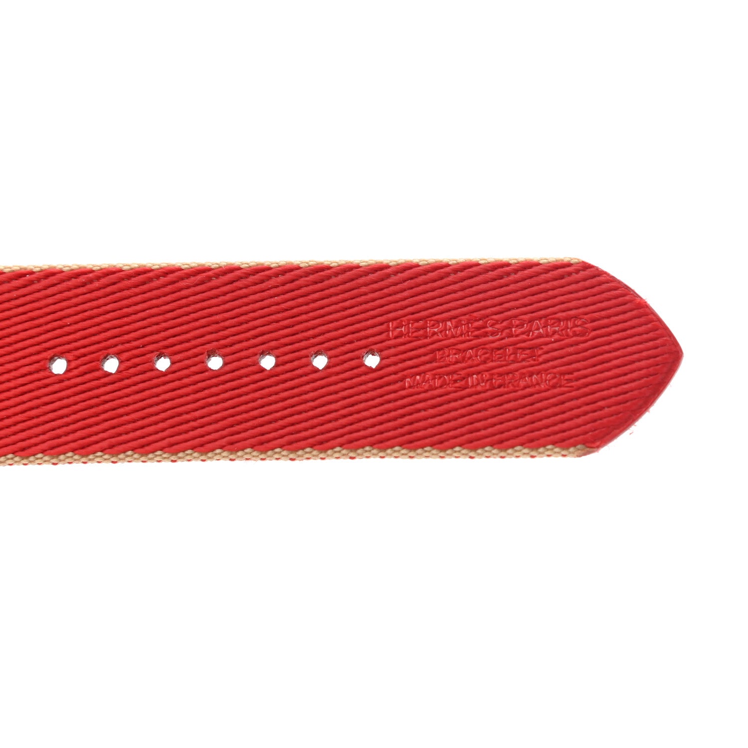 Hermes Nylon Weave 44mm Sangle Jumping Apple Watch Single Tour Band Kraft Rouge De Coeur 3 of 3