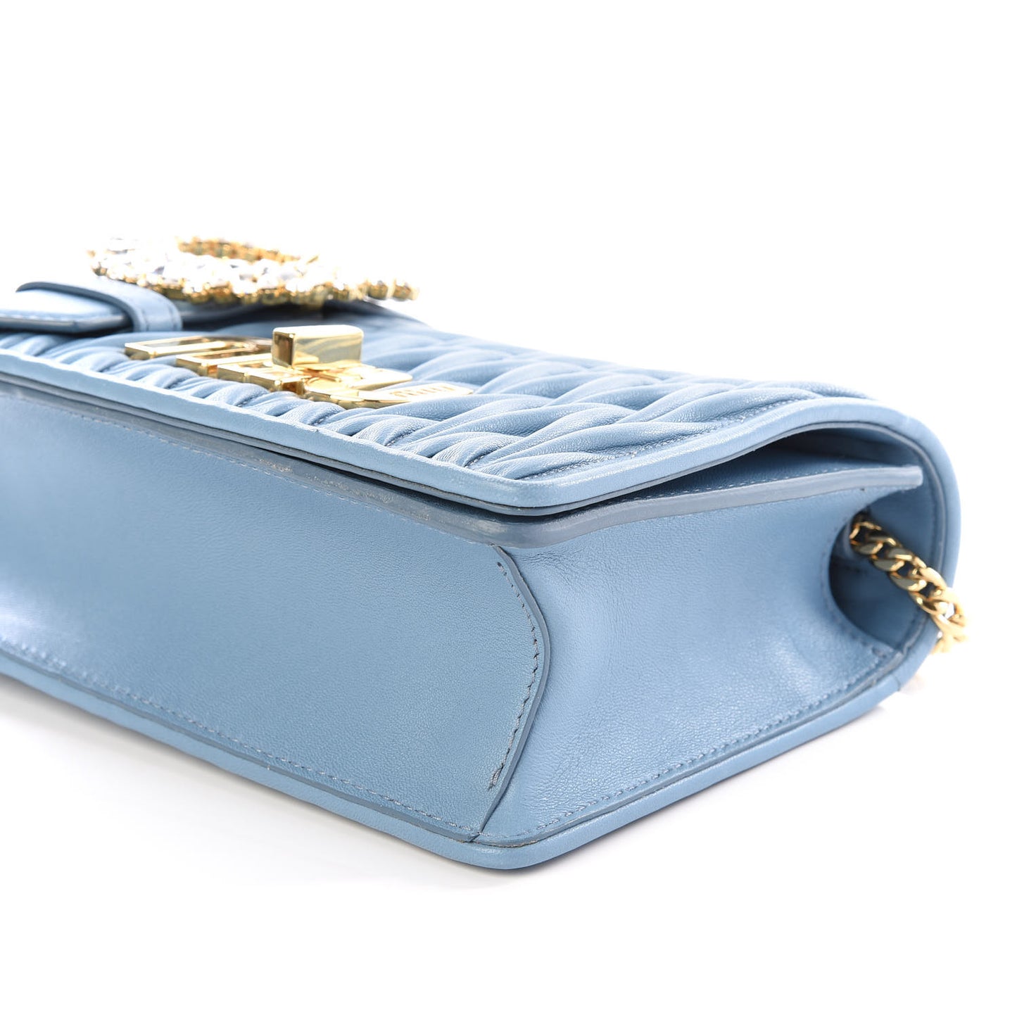 Matelasse Crystal Embellished Shoulder Bag Astrale