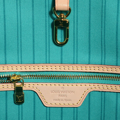 Louis Vuitton Monogram V Neverfull MM Turquoise 7 of 10
