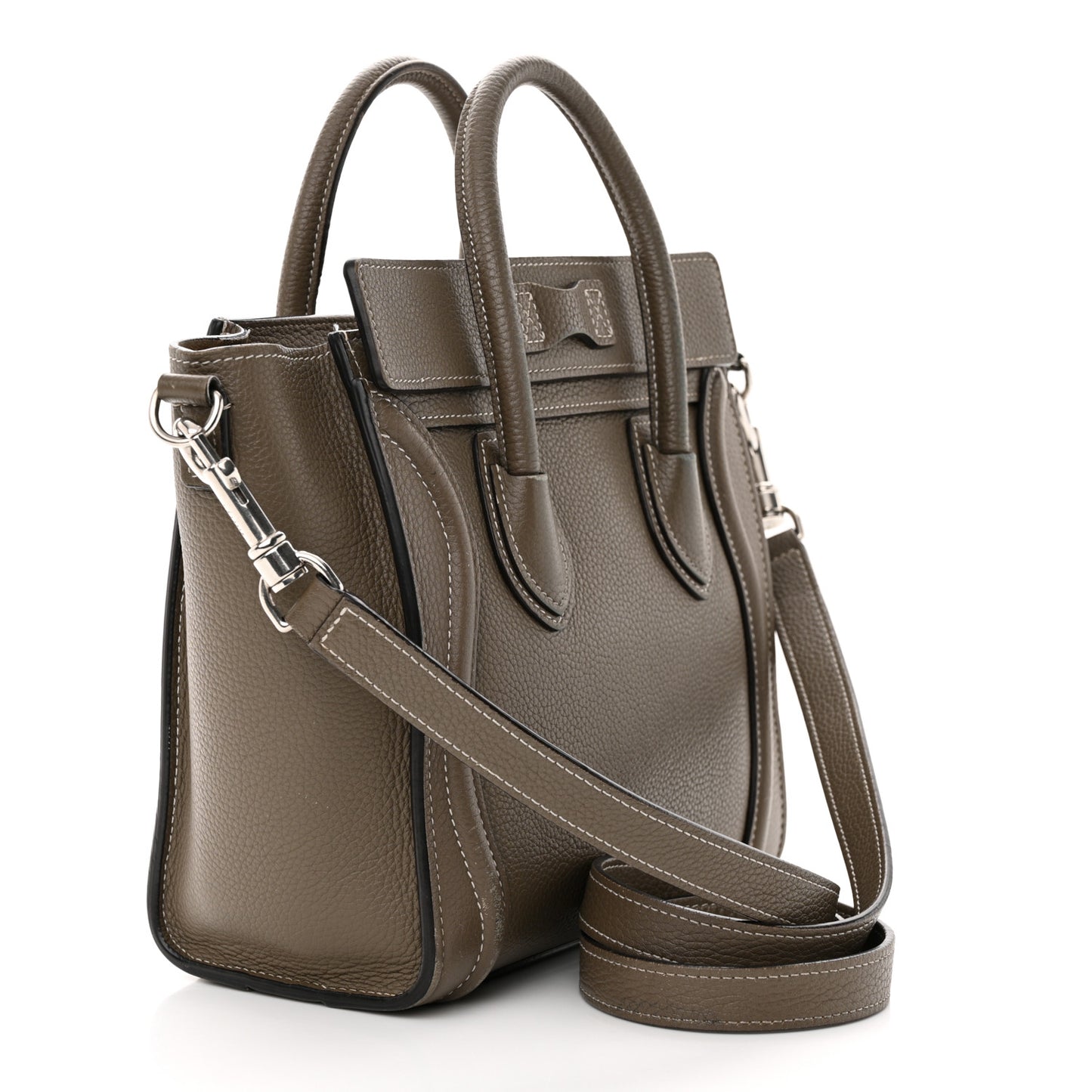 Drummed Calfskin Nano Luggage Souris