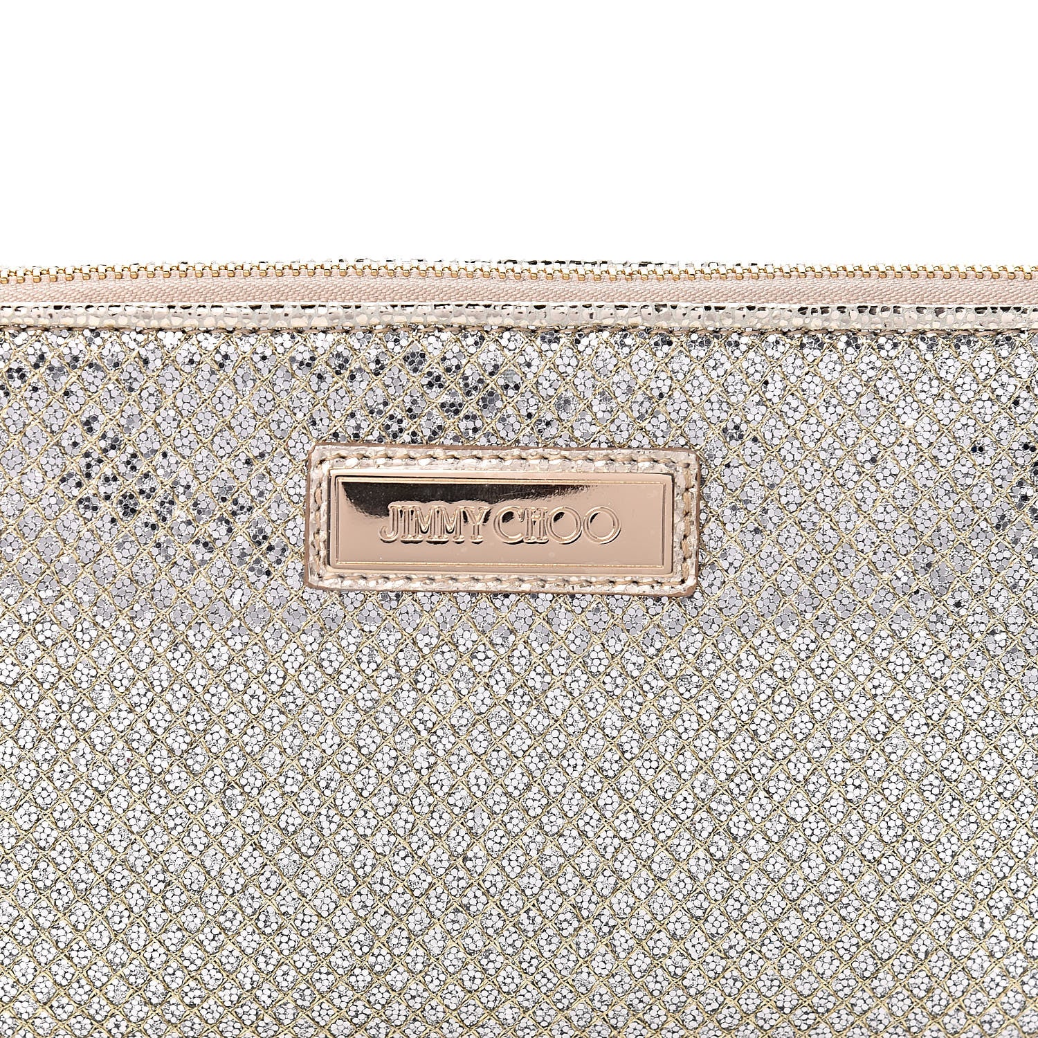 Jimmy Choo Glitter Fabric Shoulder Bag Champagne 10 of 10