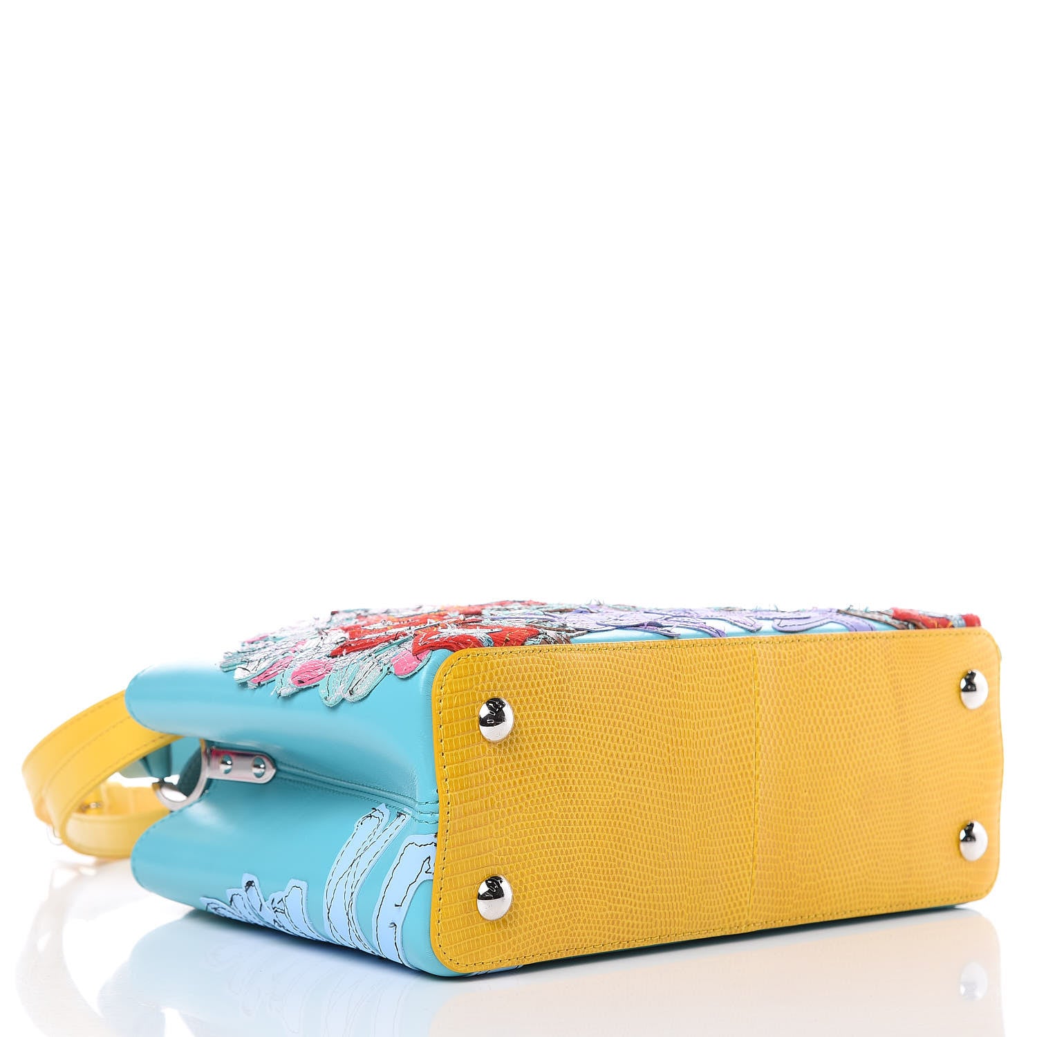 Louis Vuitton Calfskin Lizard Artycapucines Tschabalala Self PM Multicolor 5 of 17