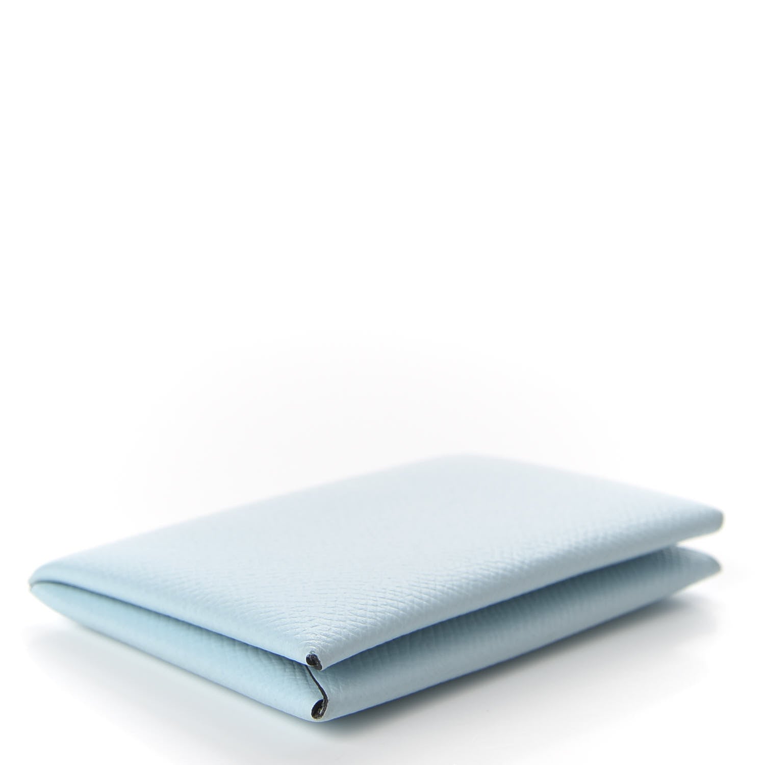 Hermes Epsom Calvi Card Case Bleu Zephyr 4 of 7