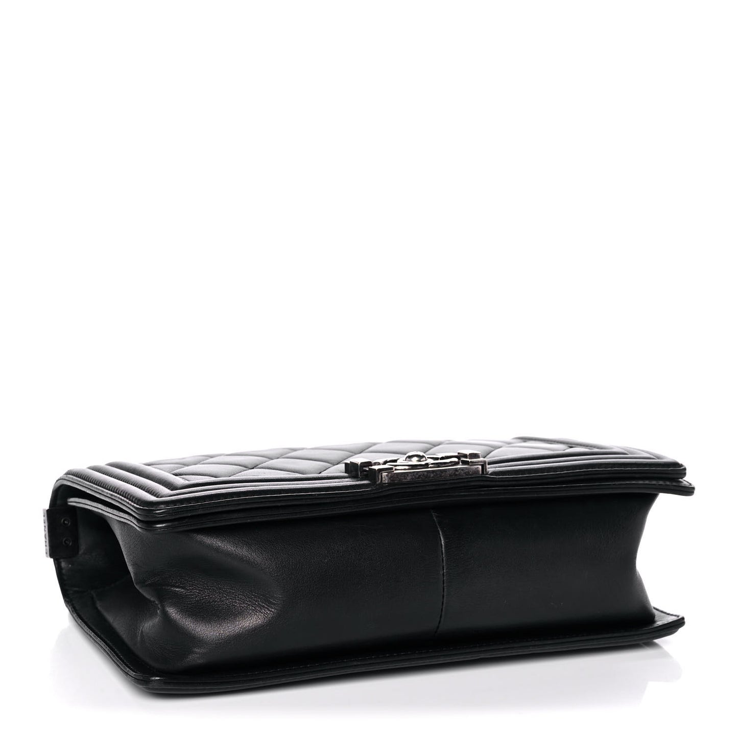 Lambskin Quilted Small Boy Flap Black