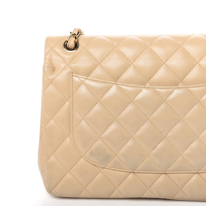 Chanel Lambskin Quilted Jumbo Double Flap Beige 8 of 18