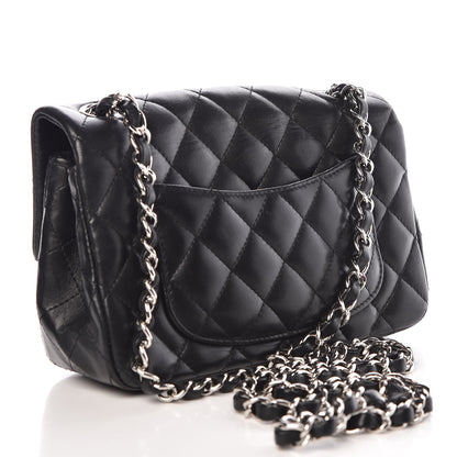 Chanel Lambskin Quilted Mini Rectangular Flap Black 3 of 9