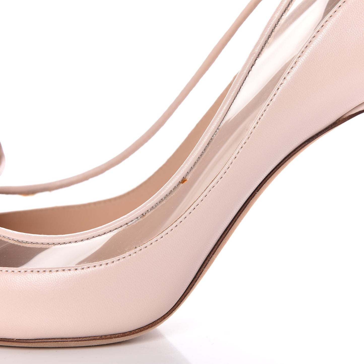 Nappa PVC Dollybow Pumps 38 Water Rose