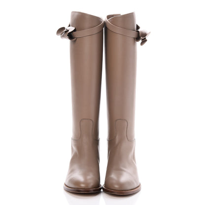 Hermes Swift Kelly Jumping Boots 38.5 Etoupe 2 of 9