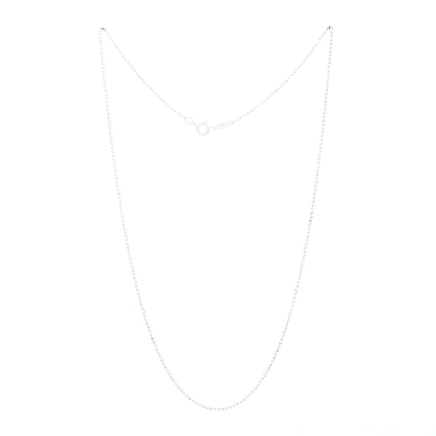 Tiffany Sterling Silver 1.2mm Bead Chain Necklace 18" 3 of 9