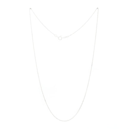 Tiffany Sterling Silver 1.2mm Bead Chain Necklace 18" 3 of 9