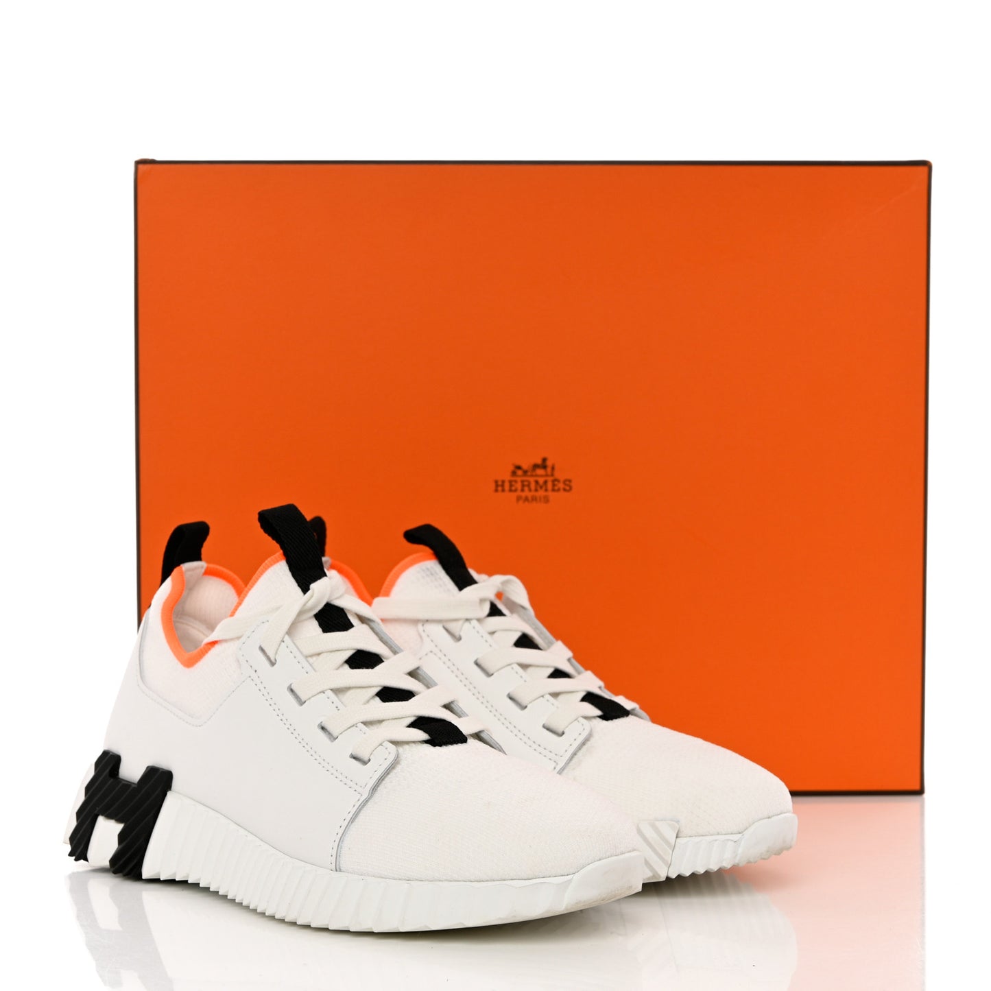 Knit Calfskin Depart Sneakers 36.5 White