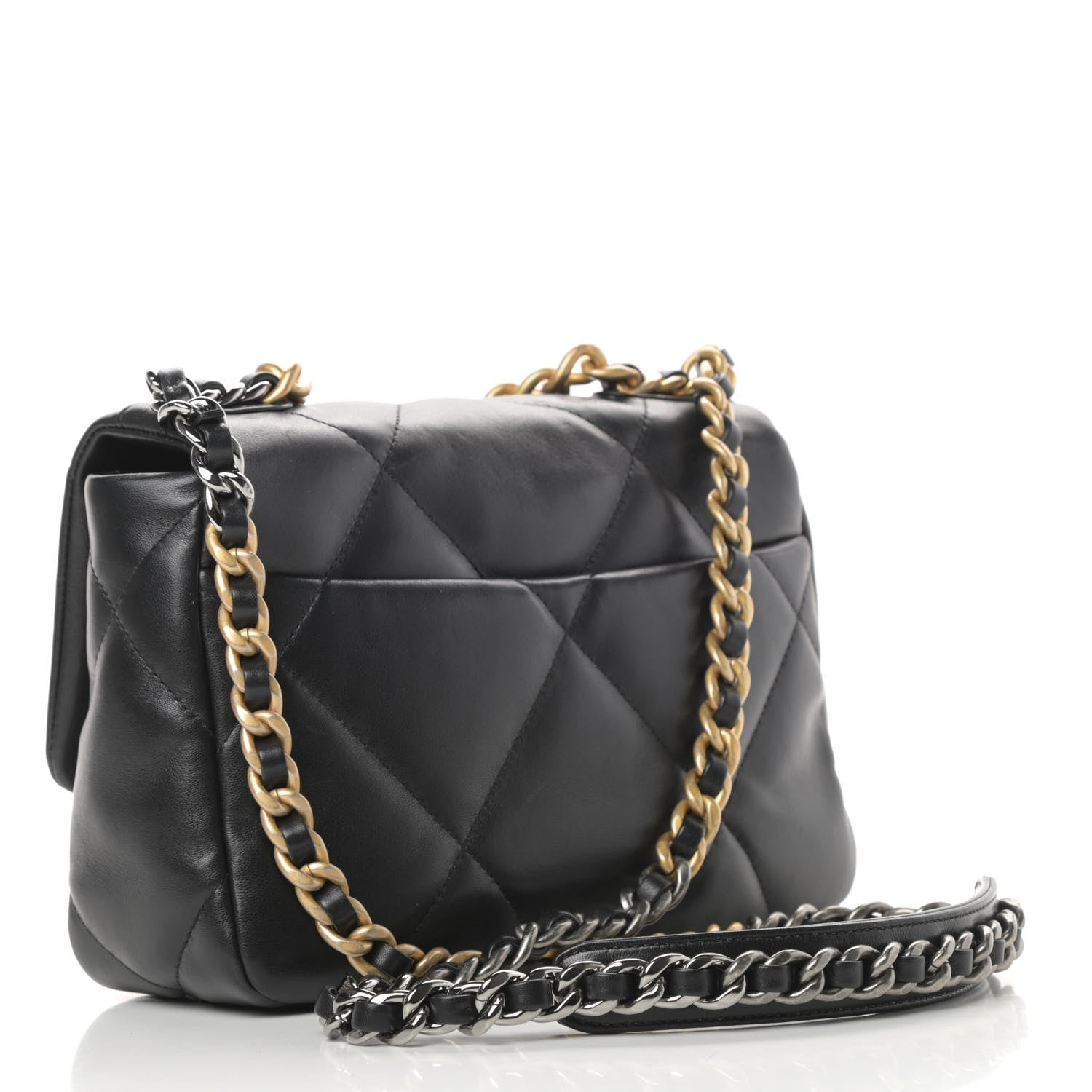 Chanel Lambskin Quilted Medium Chanel 19 Flap Black 3 of 15