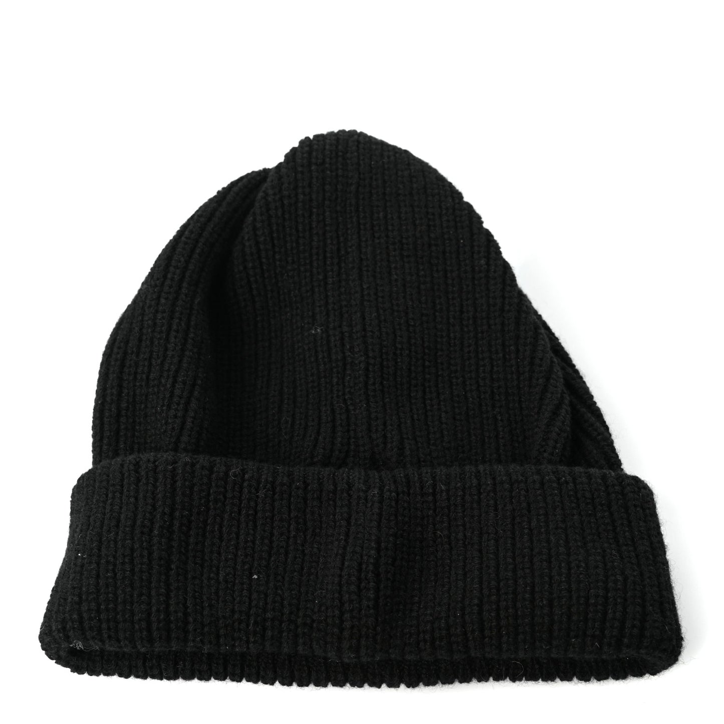 Cashmere Logo Beanie Hat Black White