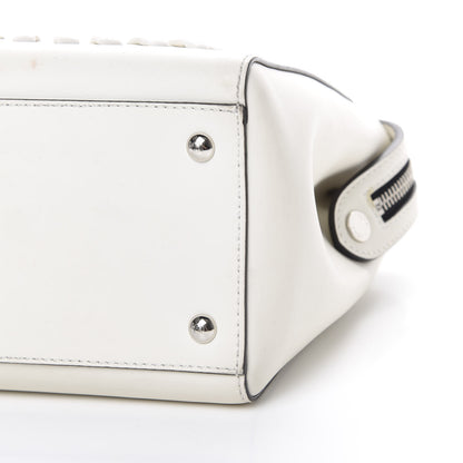 Fendi Vitello Baltico Dolce Shiny Nappa Lace Up DotCom Satchel White Parrot 11 of 16