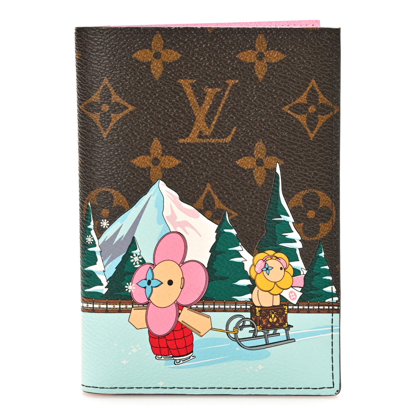 Monogram 2023 Christmas Animation Alpine Passport Cover Pink