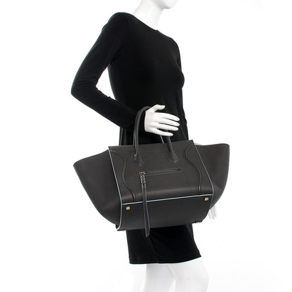 Celine Baby Grained Calfskin Medium Phantom Luggage Anthracite 2 of 11