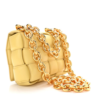 Bottega Veneta Lambskin Maxi Intreccio Padded Chain Cassette Crossbody Bag Butter 3 of 9