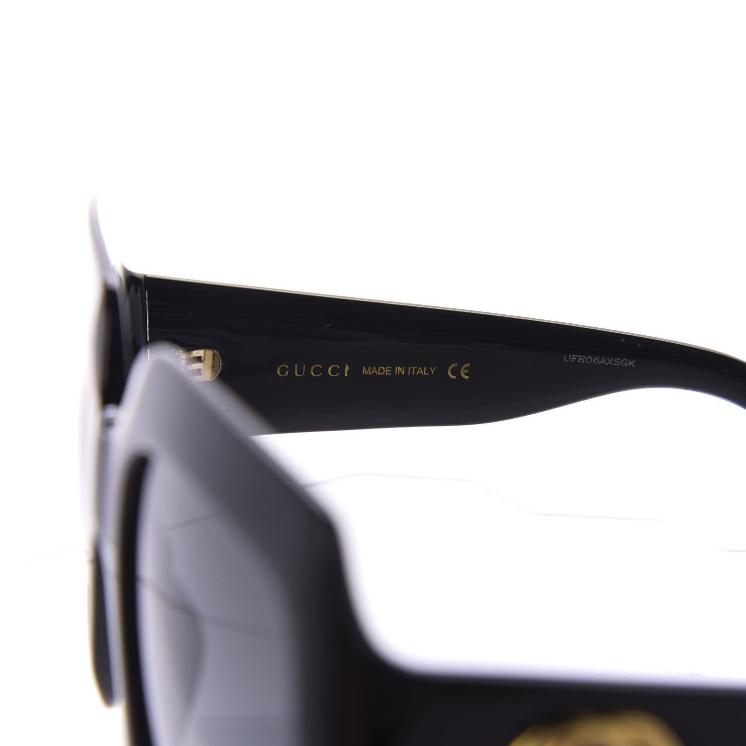 Gucci Acetate Square Frame Sunglasses GG0053S Black 6 of 8