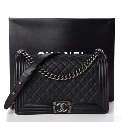 Chanel Calfskin Quilted New Medium Boy Flap Black 10 of 10