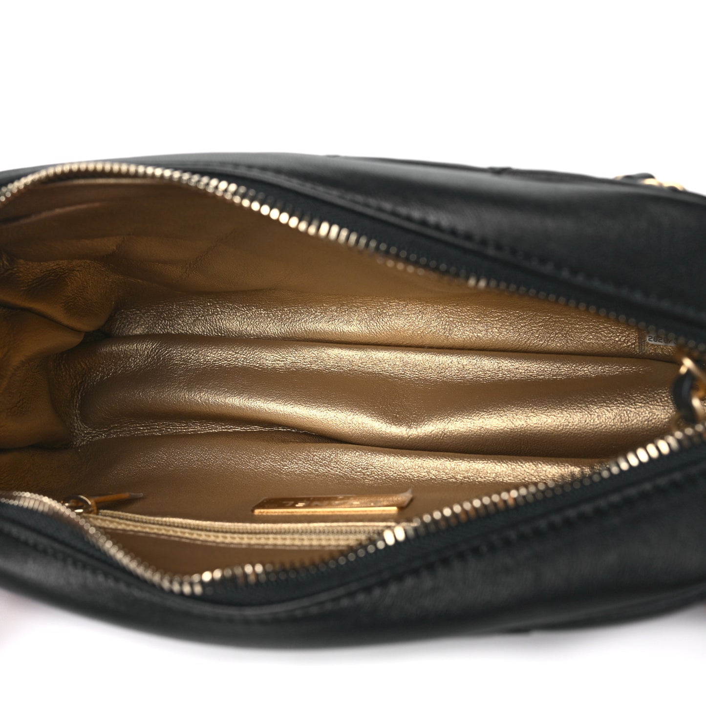 Lambskin Quilted All About Chains Camera Bag Black