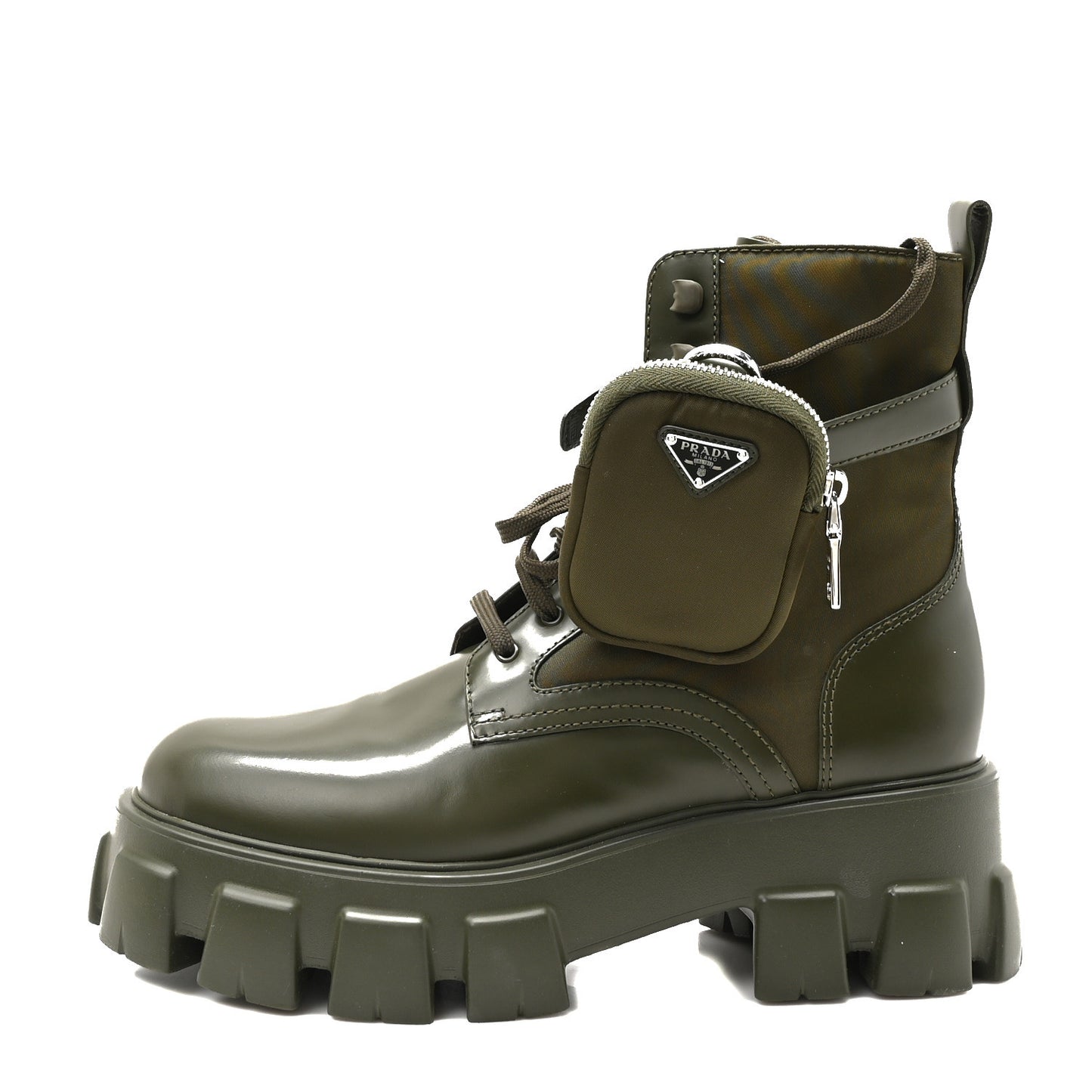 Spazzolato Rois Re-Nylon Metal Triangle Logo Monolith Pouch Pocket 55mm Boots 41 Militare