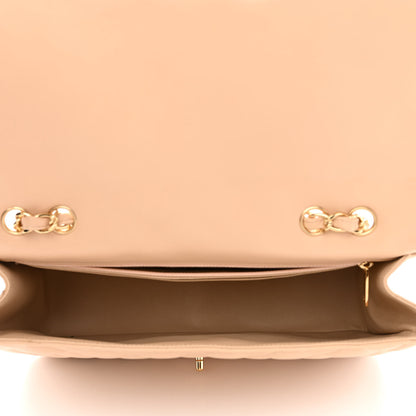 Chanel Lambskin Quilted Jumbo Single Flap Beige Clair 5 of 11