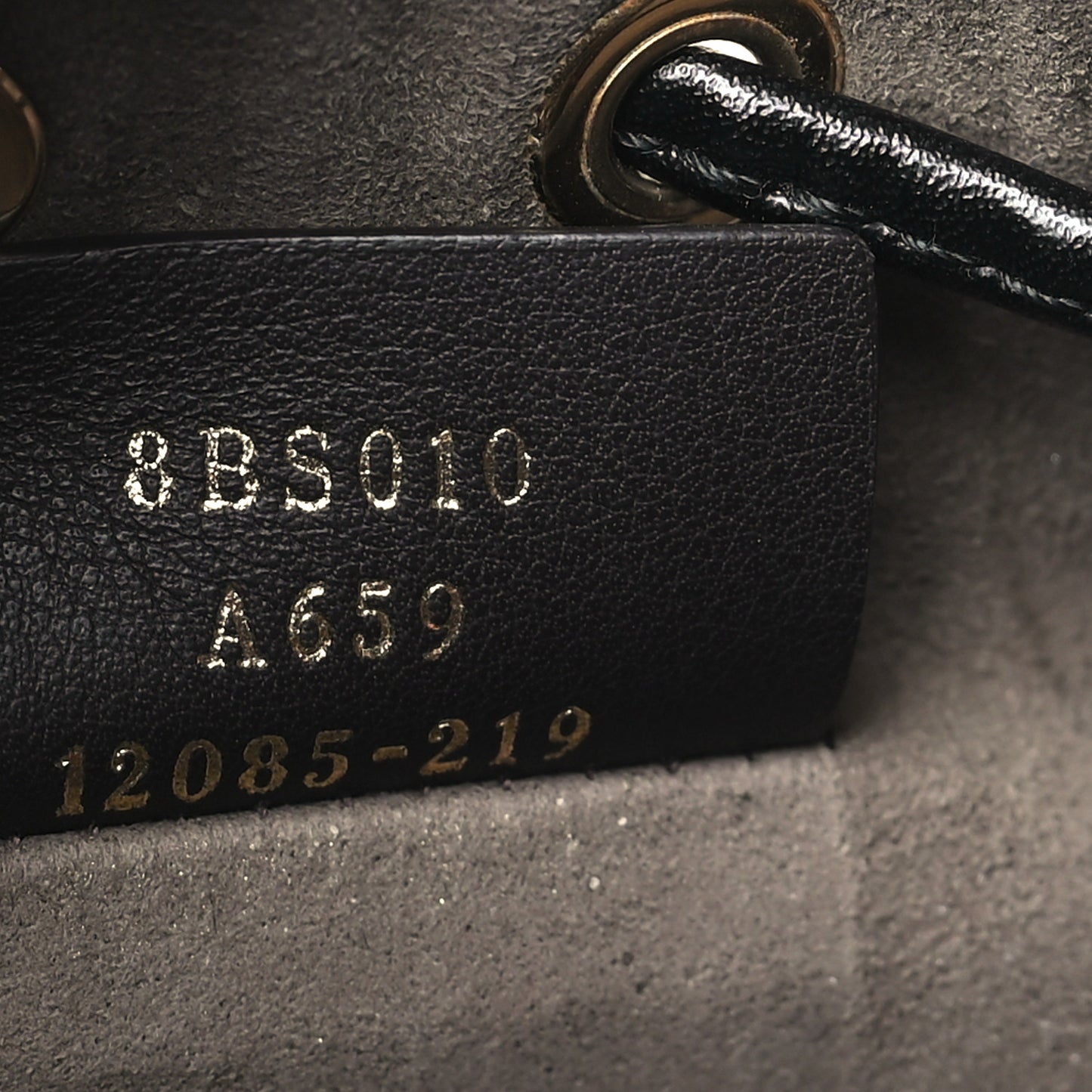 Vitello Liberty F is Fendi Bi-Color FF 1974 Embossed Mini Mon Tresor Bucket Bag Maya Black