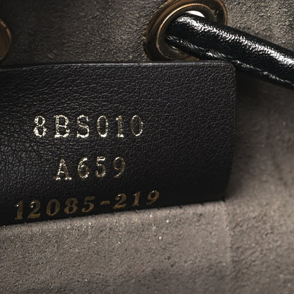 Fendi Vitello Liberty F is Fendi Bi-Color FF 1974 Embossed Mini Mon Tresor Bucket Bag Maya Black 7 of 14