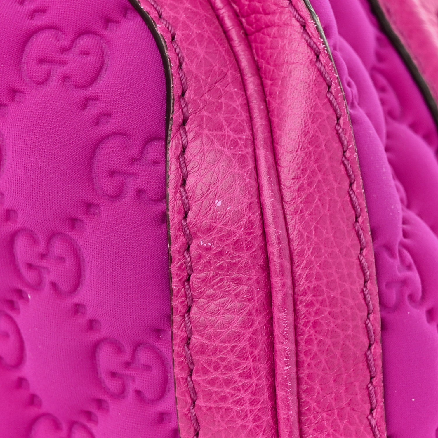 Gucci Guccissima Neoprene Techno Tag Medium Boston Magenta 11 of 11