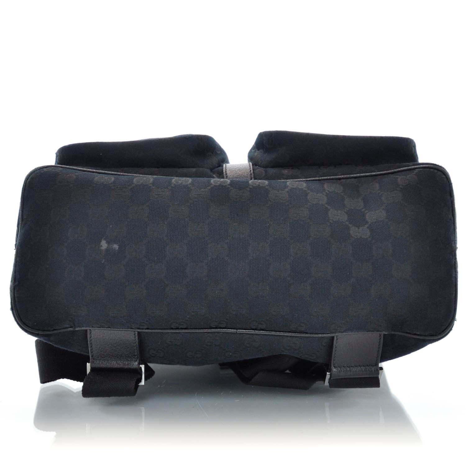 Gucci GG Monogram Single Buckle Backpack Black 6 of 9
