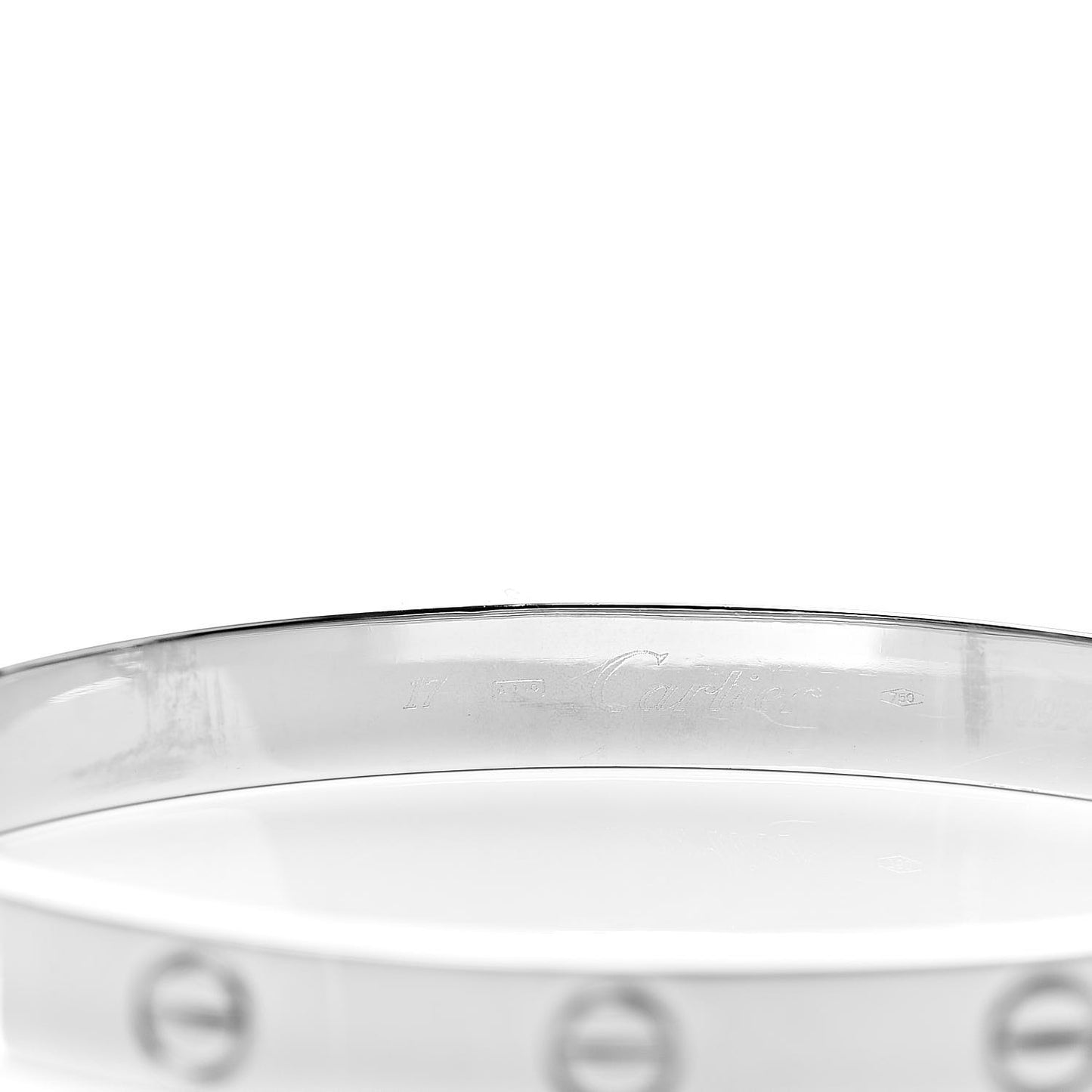 18K White Gold LOVE Bracelet 17
