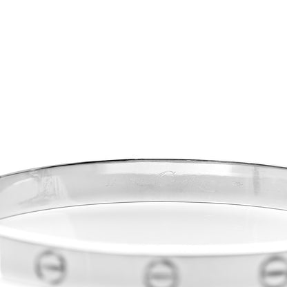 Cartier 18K White Gold LOVE Bracelet 17 4 of 7