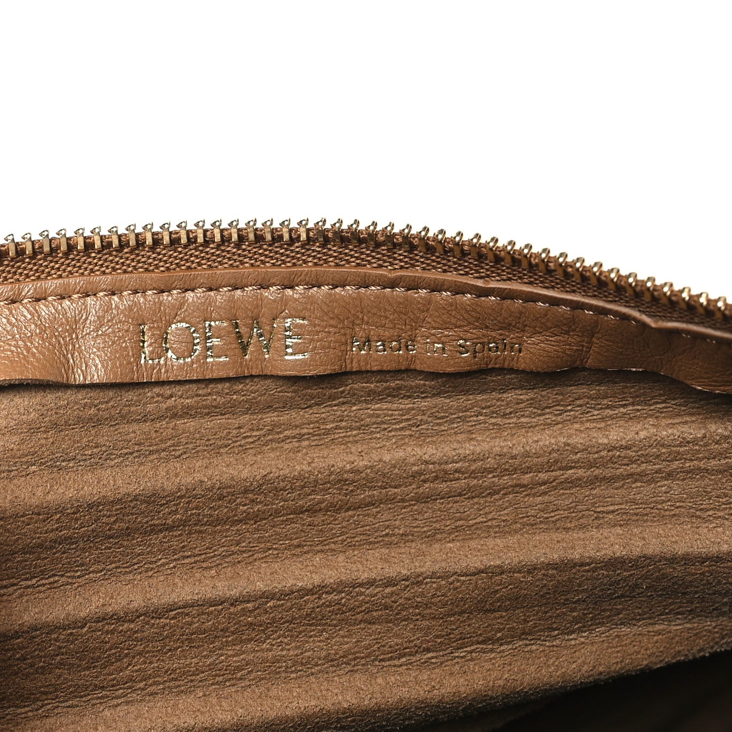 Lambskin Pleated Bracelet Pouch Shoulder Bag Brown