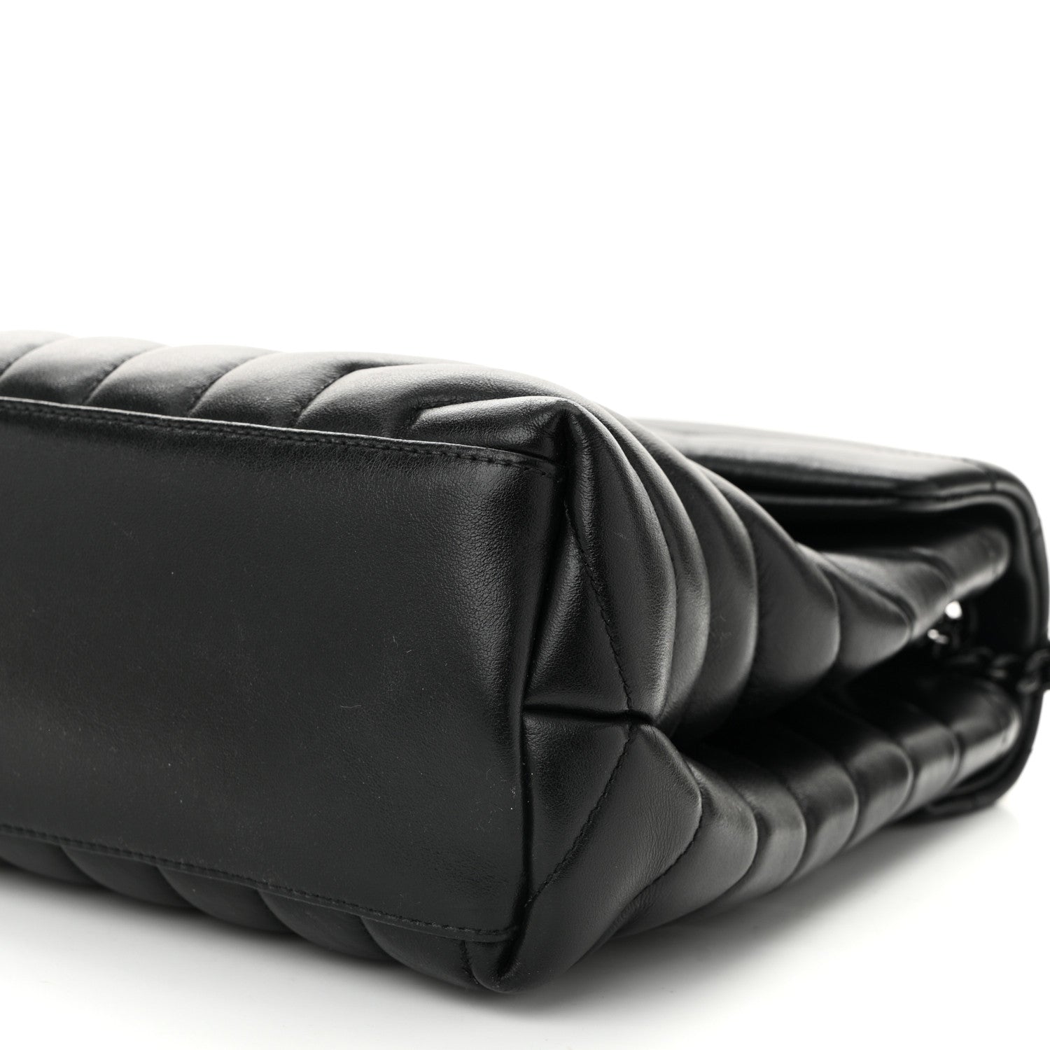 Saint Laurent Calfskin Y Quilted Monogram Monochrome Medium Loulou Chain Satchel Black 10 of 10