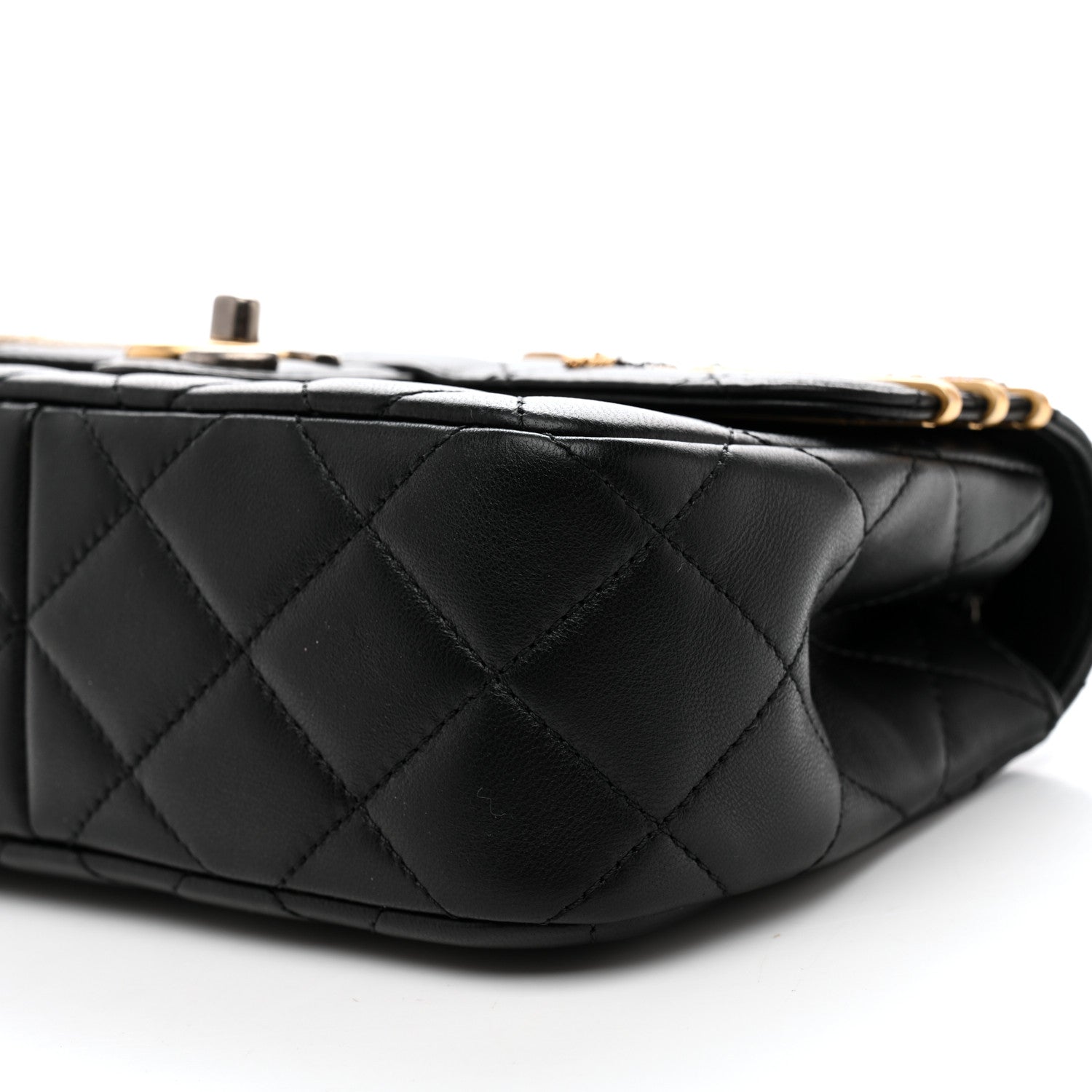 Chanel Lambskin Quilted Small Coco Clips Single Flap Black 10 of 10