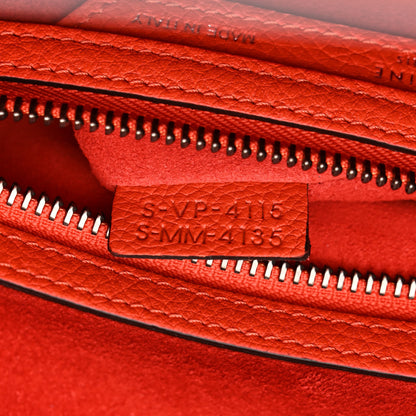 Celine Drummed Calfskin Micro Luggage Vermillion 7 of 10