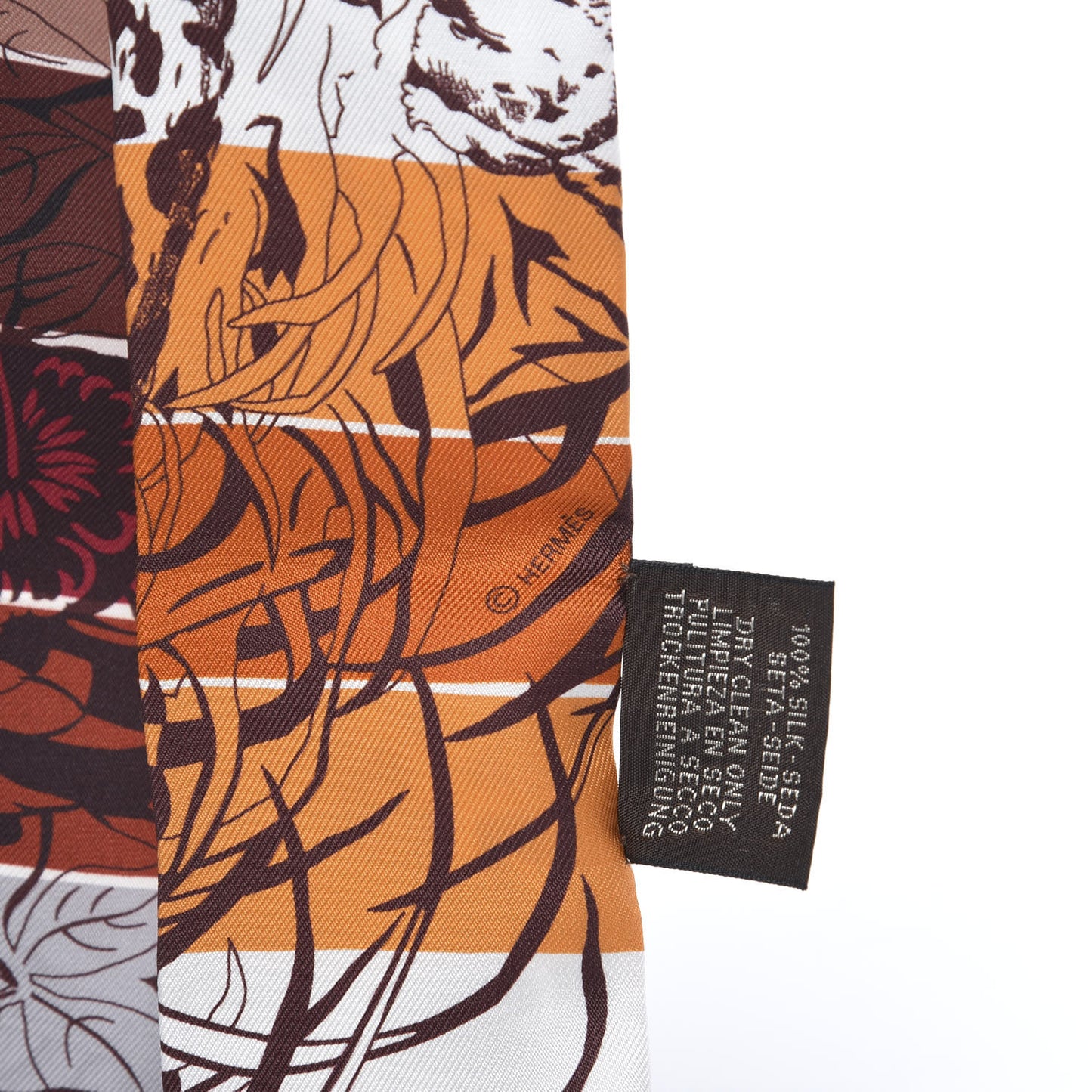 Silk Jungle Love Rainbow Twilly Brun Brique Fauve