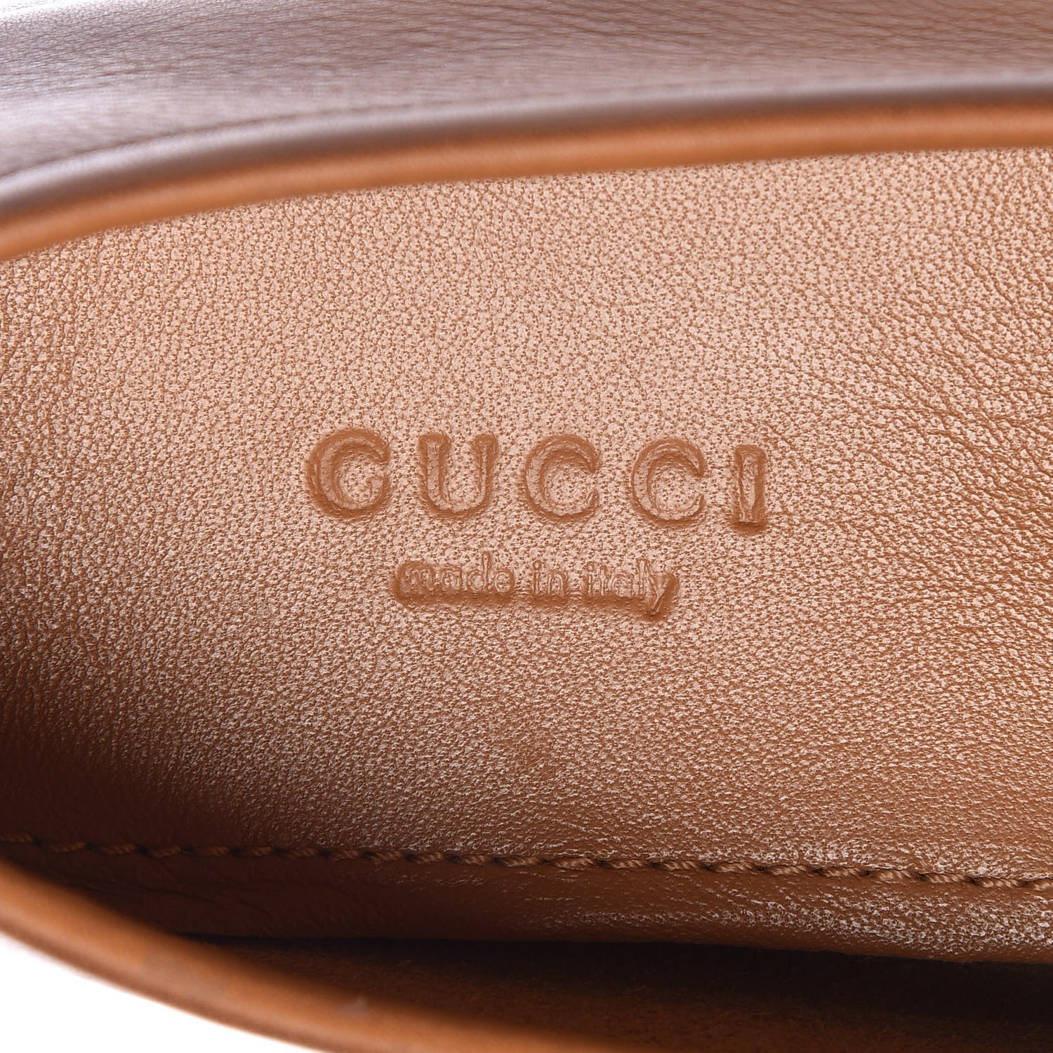Gucci Salamanca Tamponato Calfskin Web Womens Horsebit Driver Loafers 36.5 Light Cuir 6 of 8