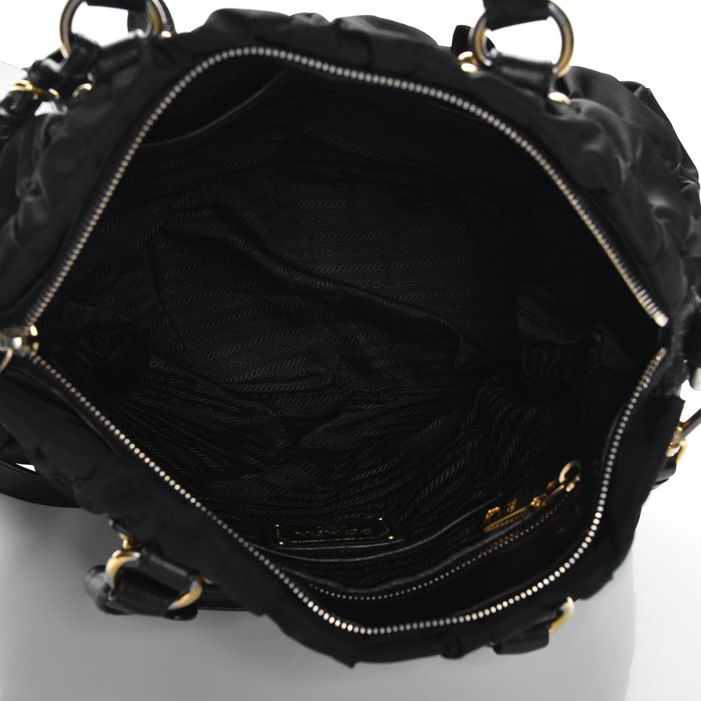 Tessuto Nylon Gaufre Tote Nero Black