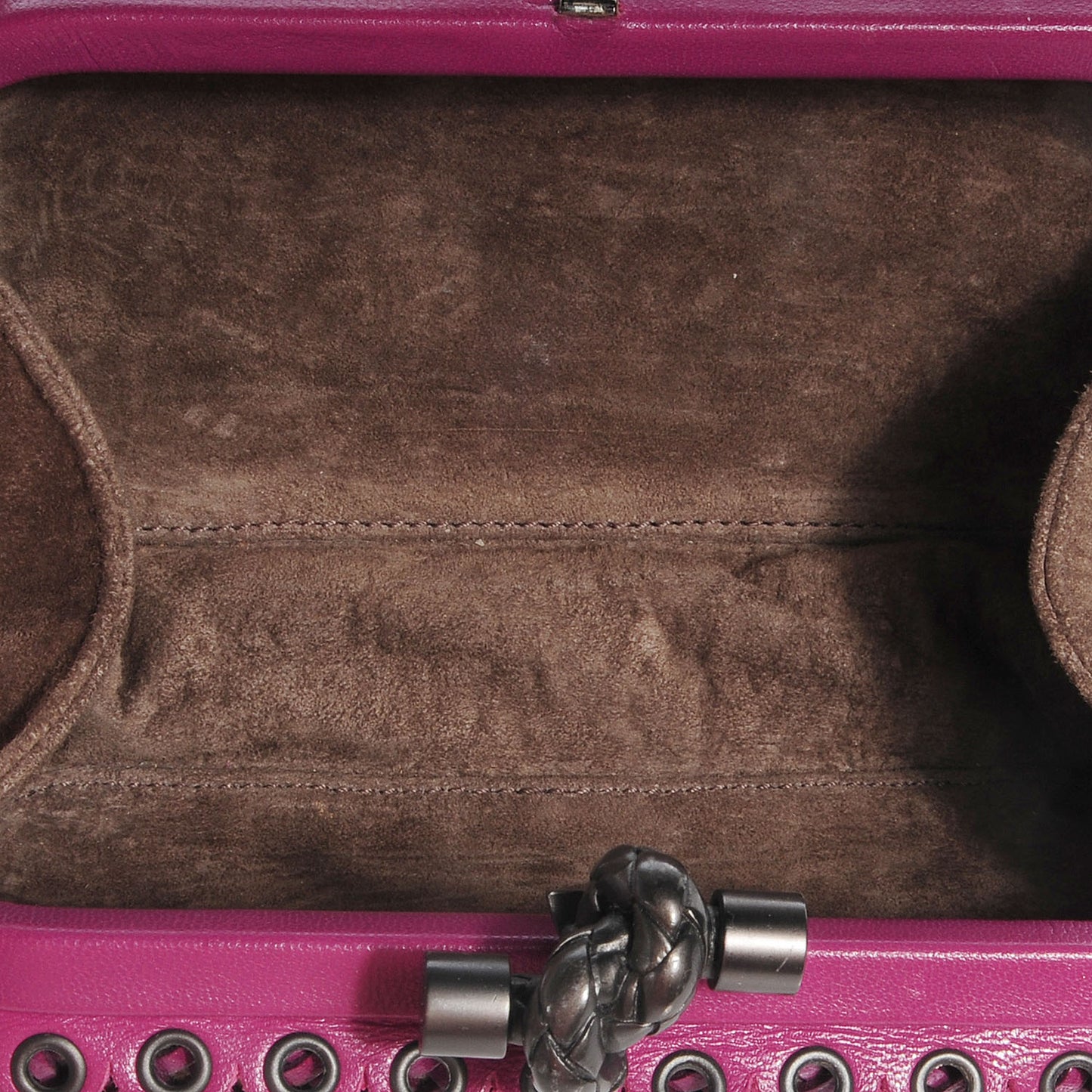 Leather Knot Clutch Orchid