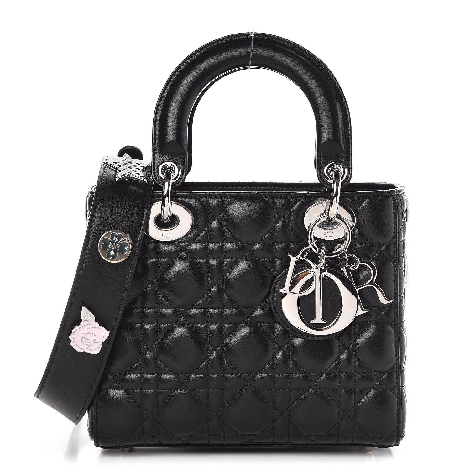 Christian Dior Lambskin Cannage Small Lucky Badges My Lady Dior Black 1 of 7
