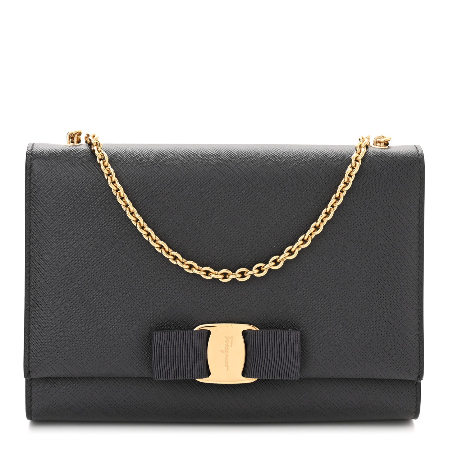 Printed Calfskin Ginny Shoulder Bag Dark Grey