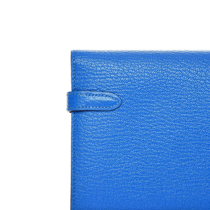 Hermes Chevre Mysore Kelly Longue Wallet Bleu Hydra 12 of 13