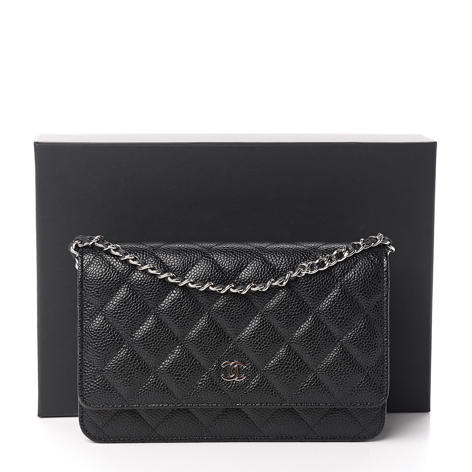 Chanel Caviar Quilted Wallet On Chain WOC Black 12 of 12