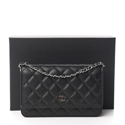 Chanel Caviar Quilted Wallet On Chain WOC Black 12 of 12
