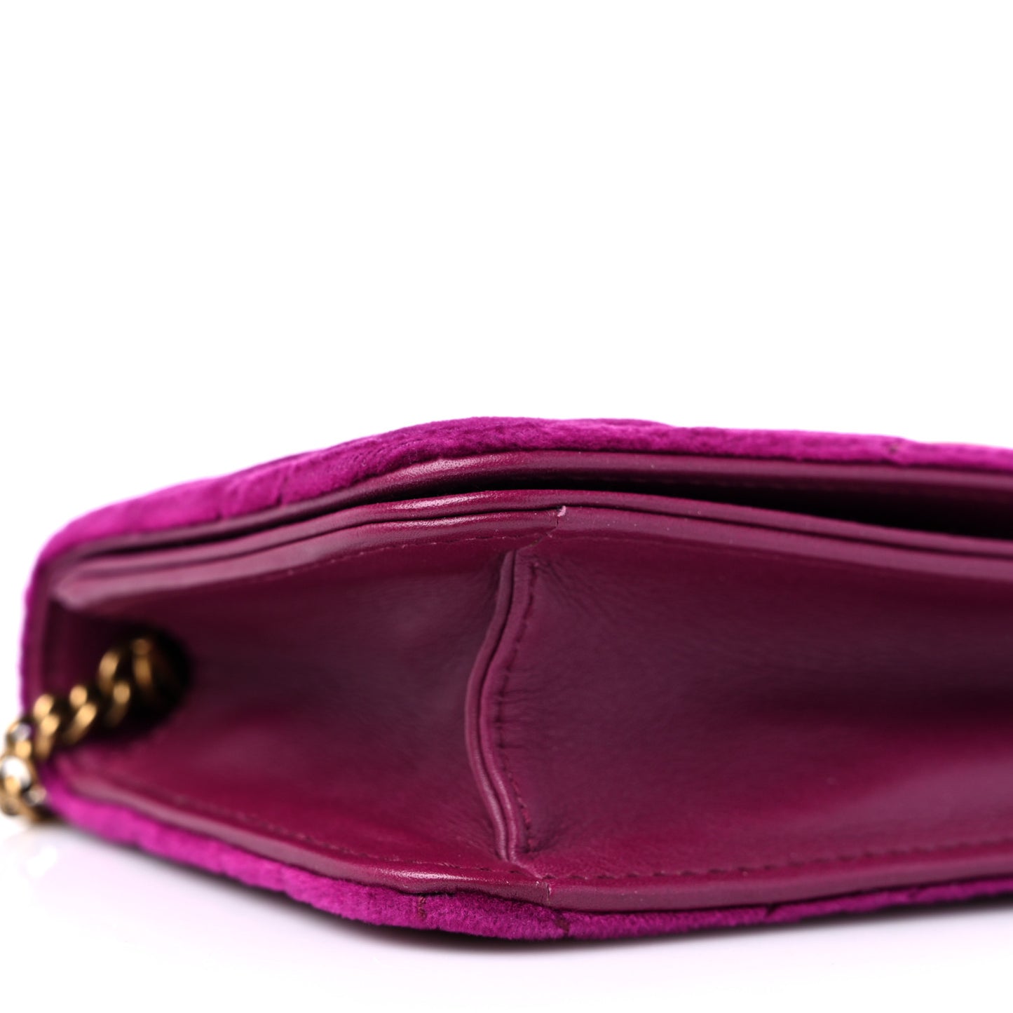 Velvet Matelasse GG Marmont Mini Bag Fuchsia Violet Cyclamen