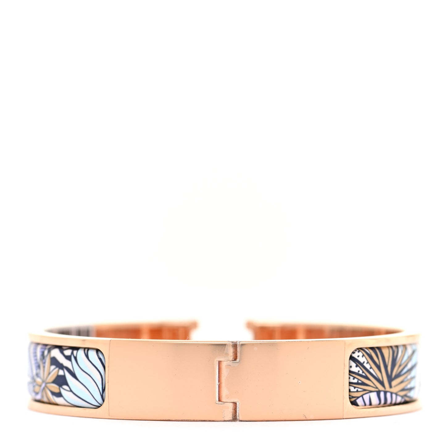 Enamel Narrow Print Animaux Camoufles Clic Clac H Bracelet PM Lilas