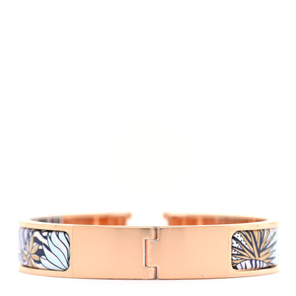 Hermes Enamel Narrow Print Animaux Camoufles Clic Clac H Bracelet PM Lilas 3 of 5