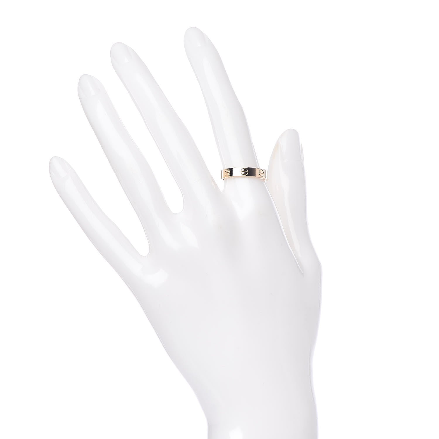 Cartier 18K Yellow Gold 3.5mm LOVE Wedding Band Ring 53 6.5 2 of 4